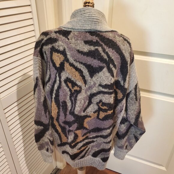 Vintage 80's Sweaters - Vintage tiger wool sweater